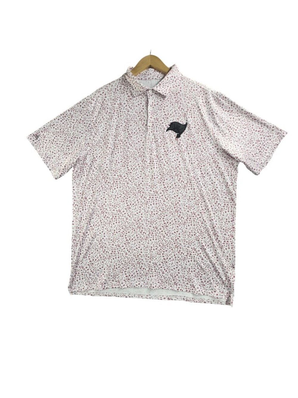Tampa Bay Buccaneers Shirt Mens XL White NFL Football Antigua Floral Print Polo